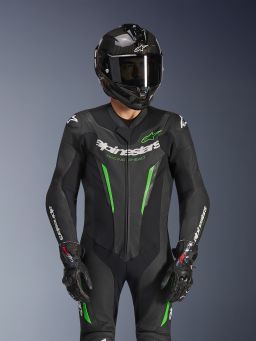 Jednodielna kombinéza GP FORCE V2, ALPINESTARS (černá/zelená) 2026
