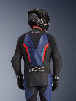 Jednodielna kombinéza GP FORCE V2, ALPINESTARS (černá/modrá/červená fluo) 2026