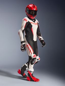 Jednodielna kombinéza STELLA GP-R7, ALPINESTARS, dámske (bílá/červená fluo/černá) 2026