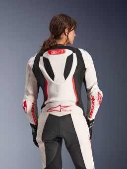 Jednodielna kombinéza STELLA GP-R7, ALPINESTARS, dámske (bílá/červená fluo/černá) 2026
