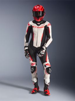 Jednodielna kombinéza STELLA GP-R7, ALPINESTARS, dámske (bílá/červená fluo/černá) 2026
