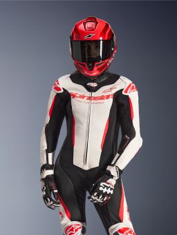 Jednodielna kombinéza STELLA GP-R7, ALPINESTARS, dámske (bílá/červená fluo/černá) 2026