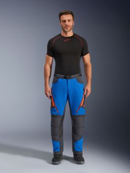 Nohavice MAXDURA DUAL, ALPINESTARS (modrá/tmavě šedá/oranžová) 2026