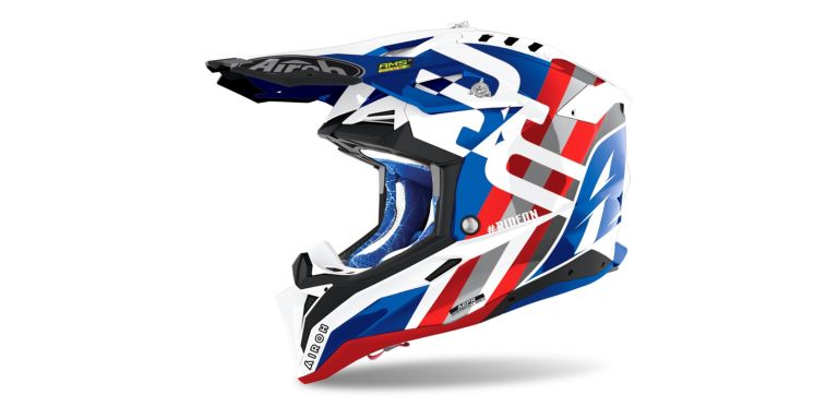 Prilba AVIATOR 3.0 Rainbow, AIROH (lesklá modrá/červená) 2022
