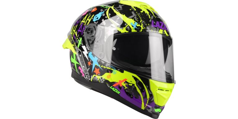 Prilba Rafale SR Crazy, LAZER - Belgicko (černá/fialová/fluo zelená)