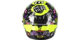 Prilba Rafale SR Crazy, LAZER - Belgicko (černá/fialová/fluo zelená)