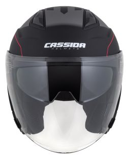 Prilba Jet Tech RoxoR, CASSIDA (čierna matná/bílá/červená/šedá)