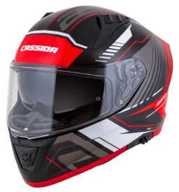 Prilba Aero Drome, CASSIDA (čierna met./červená/bílá/šedá) 2026