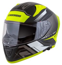 Prilba Aero Drome, CASSIDA (černá/žlutá fluo/bílá/šedá) 2026