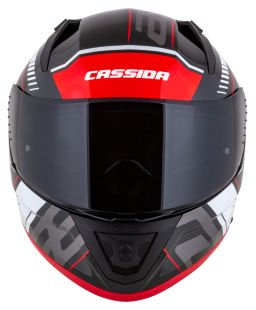 Prilba Aero Drome, CASSIDA (čierna met./červená/bílá/šedá) 2026