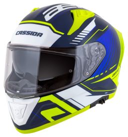 Prilba Aero Drome, CASSIDA (modrá/žlutá fluo/světle modrá/bílá) 2026