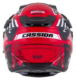 Prilba Road Runner TechniX, CASSIDA (červená/černá/bílá/šedá/černý matný šilt, plexi s prípravou pre Pinlock) 2026