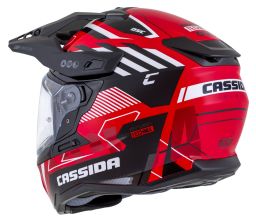 Prilba Road Runner TechniX, CASSIDA (červená/černá/bílá/šedá/černý matný šilt, plexi s prípravou pre Pinlock) 2026
