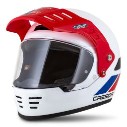 Prilba FormX FlatOut, CASSIDA (bílá/modrá/červená/červený šilt) 2026