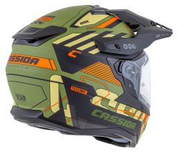 Prilba Road Runner TechniX, CASSIDA (zelená matná/černá/oranžová/šedá/černý matný šilt, plexi s prípravou pre Pinlock) 2026