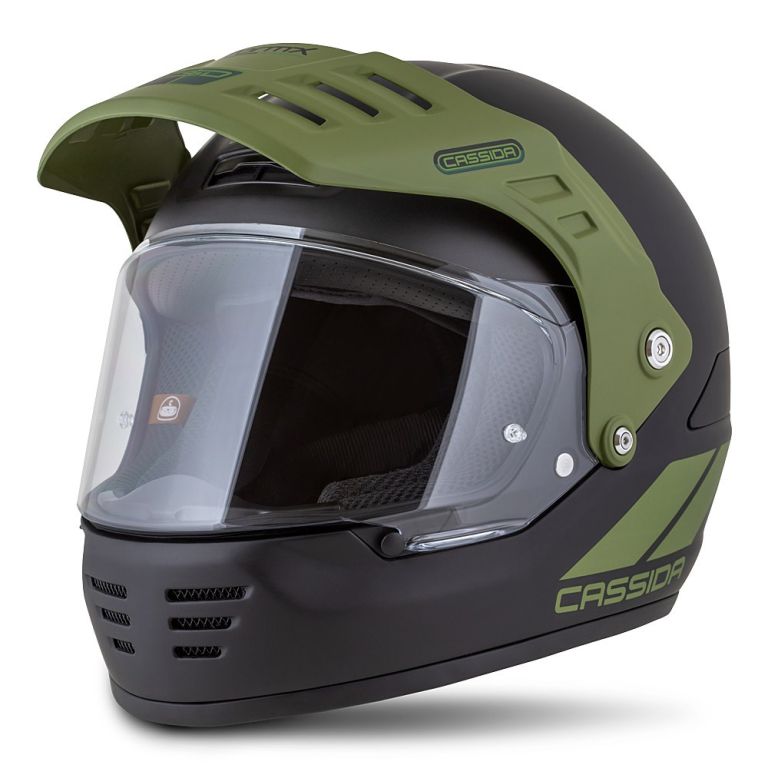 Prilba FormX FlatOut, CASSIDA (čierna matná/zelená/zelený matný šilt) 2026