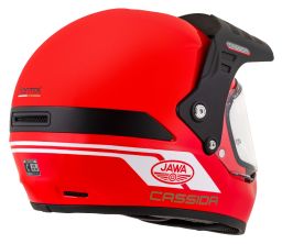 Prilba FormX Jawa RotaX, CASSIDA (červená/bílá/zlatá/černý matný šilt) 2026
