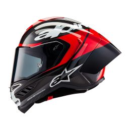 Prilba SUPERTECH R10 ELEMENT, ALPINESTARS (karbon/červená fluo/bílá) 2026