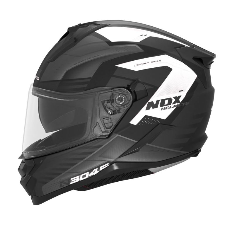 Prilba N304S CARVER, NOX (čierna matná,bílá) 2025