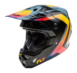 Prilba FORMULA CP, FLY RACING - USA (šedá/černá/duhová)