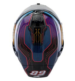 Prilba SUPERTECH R10 limitovaná edícia MARTINATOR JORGE MARTIN, ALPINESTARS (modrá/fialová/červená/žlutá)