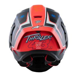 Prilba SUPERTECH R10 limitovaná edícia JACK MILLER, ALPINESTARS (matný karbon/červená/modrá/žlutá/bílá)