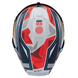 Prilba SUPERTECH R10 limitovaná edícia PEDRO ACOSTA, ALPINESTARS (modrá/červená/bílá matná)