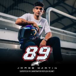 Prilba SUPERTECH R10 limitovaná edícia MARTINATOR JORGE MARTIN, ALPINESTARS (modrá/fialová/červená/žlutá)