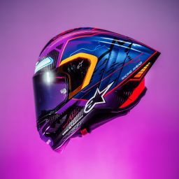 Prilba SUPERTECH R10 limitovaná edícia MARTINATOR JORGE MARTIN, ALPINESTARS (modrá/fialová/červená/žlutá)
