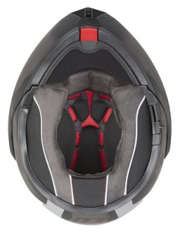 Prilba F19, ZED (čierna matná/červená fluo/šedá) 2026