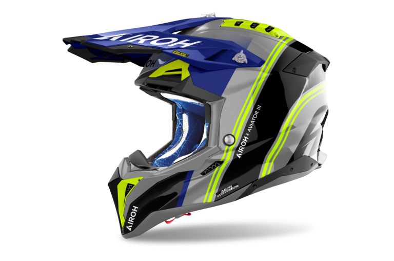 Prilba AVIATOR 3 Hima, AIROH (modrá lesklá) 2026