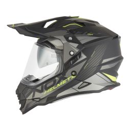 Prilba N312 TRACK, NOX (čierna matná, žltá fluo) 2026