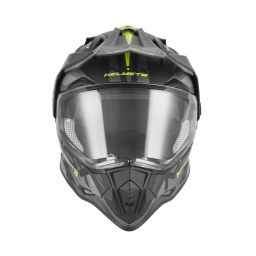 Prilba N312 TRACK, NOX (čierna matná, žltá fluo) 2026