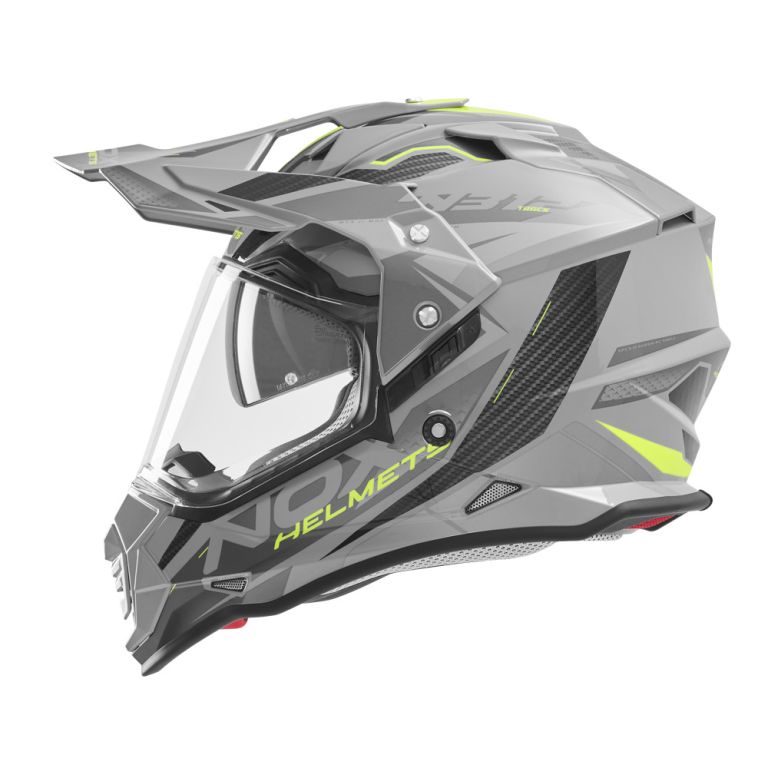 Prilba N312 TRACK, NOX (šedá, žltá fluo) 2026