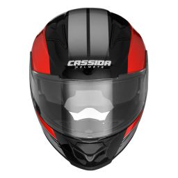 Prilba Apex Jawa, CASSIDA (červená/černá/šedá, balenie vr. Pinlock fólie)