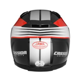 Prilba Apex Jawa, CASSIDA (červená/černá/šedá, balenie vr. Pinlock fólie)