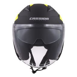 Prilba Jet Tech Corso, CASSIDA (čierna matná/žlutá fluo)