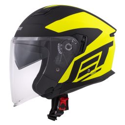 Prilba Jet Tech Corso, CASSIDA (čierna matná/žlutá fluo)
