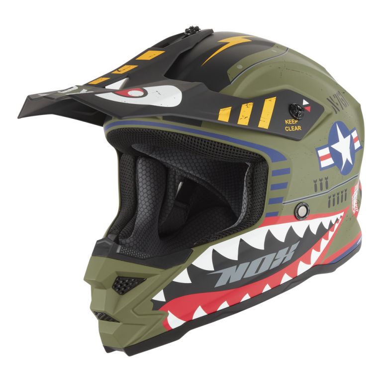 Prilba N761 FLY FIGHTER, NOX, detská (khaki, viac bar.) 2026