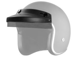 Krátky šilt SUN (čierny matný, sa tienidlom a prelisom, univerzálny pre otvorenej prilby s upevněním na 3 cvoky)