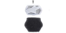 Kryt bradové ventilácia pre prilby SUPERTECH S-M10 a S-M8, ALPINESTARS (biela, vr. uhlíkového filtra, verzia ECE 22.05)