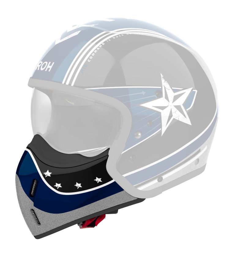 Bradový chránič pre prilbu J110, AIROH (Command - modrý lesklý)