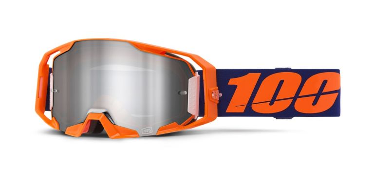 ARMATIC 100'% okuliare Neon Orange, strieborné zrkadlové plexi