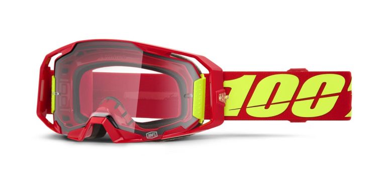 ARMATIC 100% okuliare červené, číre plexi