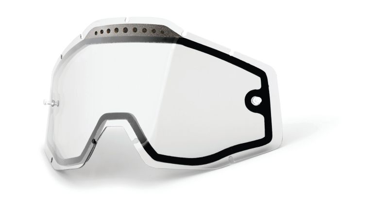 Plexi Dual Racecraft/Accuri/Strata, 100% (číre Vented, Anti-fog)