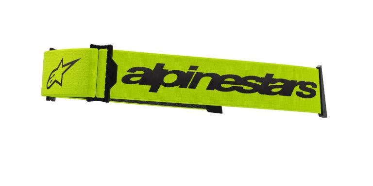 Náhradné textilné popruh pre okuliare SUPERTECH a VISION 8, ALPINESTARS (žltá fluo/černá)