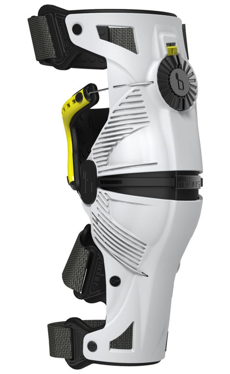 Kolenní ortézy X8 sada L/P, MOBIUS - USA (bílá/žlutá)