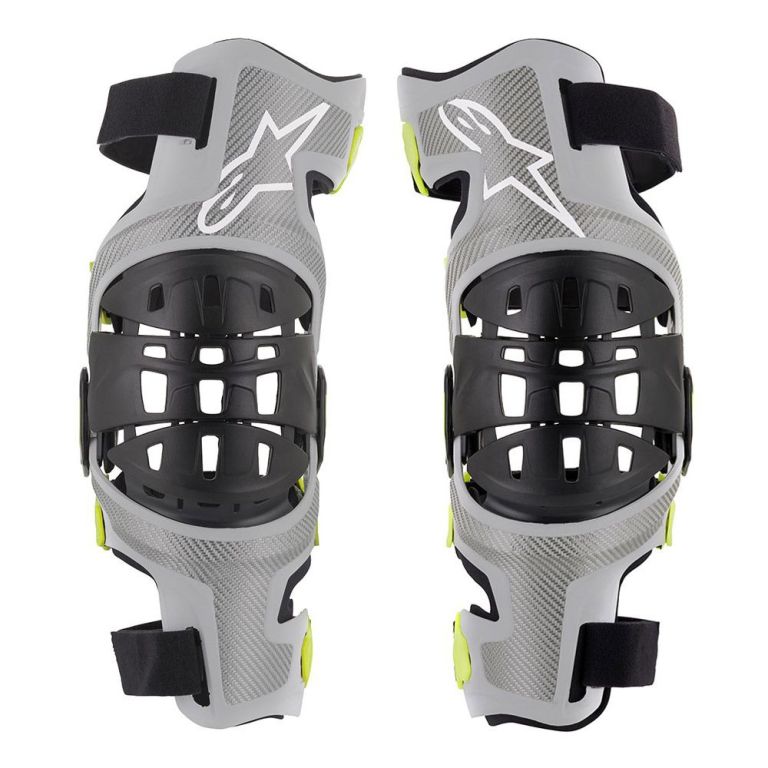Kolenní ortézy BIONIC-7, ALPINESTARS (stříbrná/žlutá fluo, pár)