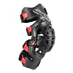 Kolenní ortézy BIONIC-10 CARBON, ALPINESTARS (černá/červená, ľavej koleno)