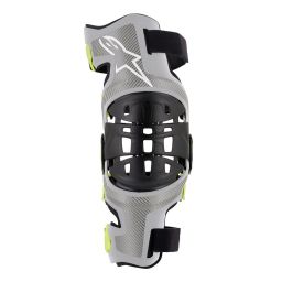 Kolenní ortézy BIONIC-7, ALPINESTARS (stříbrná/žlutá fluo, pár)